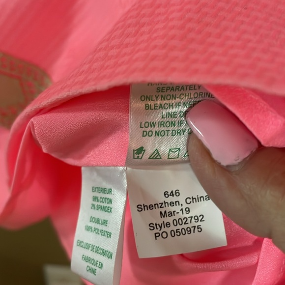 NWOT Lilly Pulitzer Vena Stretch Shift Dress Pink with Gold Detailing, Size 14 - Picture 7 of 9